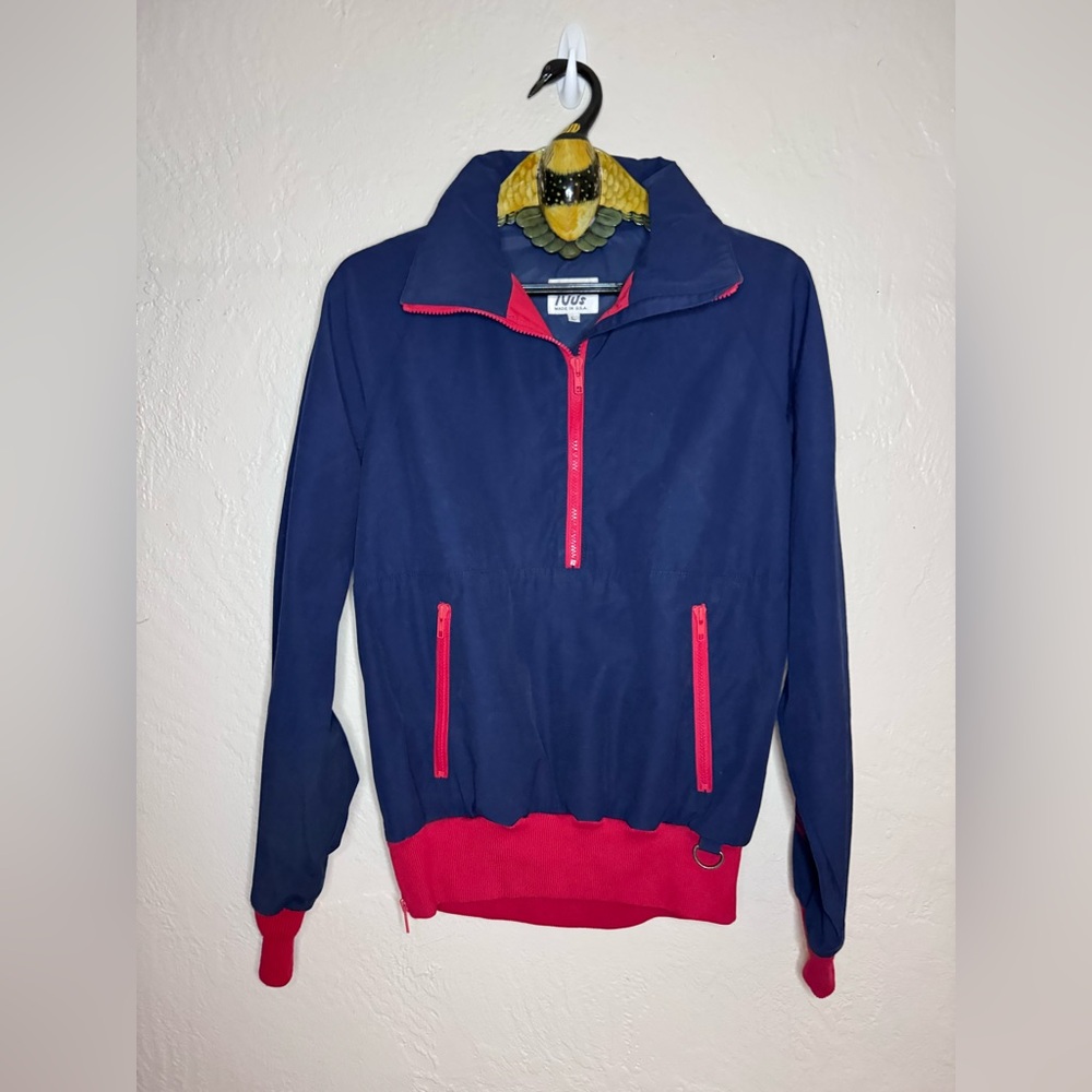 NILS Retro Women’s Windbreaker in Navy / Red Size Large